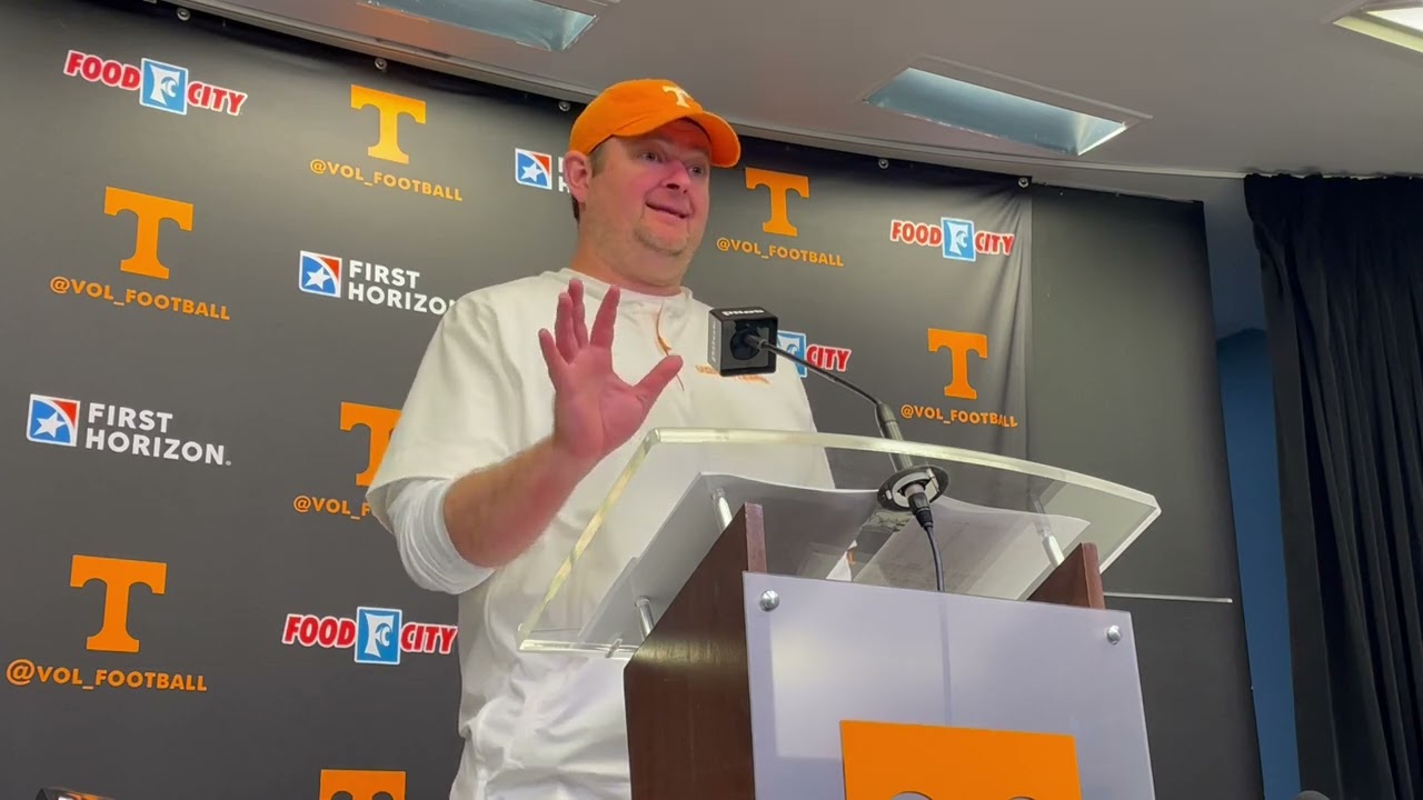 Tennessee football coach Josh Heupel discusses playoff chances following UTEP win