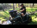 HONDA RECON bogged down in the swamp.