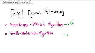 Bioinfor EP1: Dynamic Programming Intro