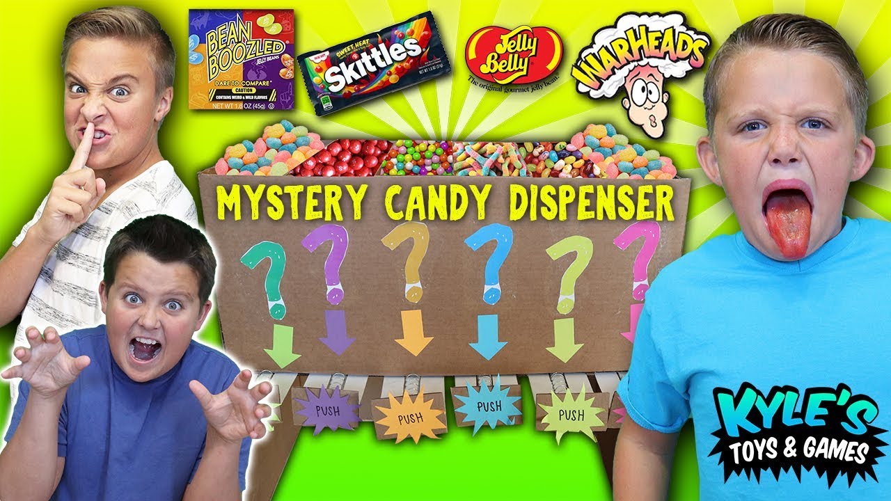 Mystery Candy Dispenser! Funny Cardboard Vending Machine Joke!