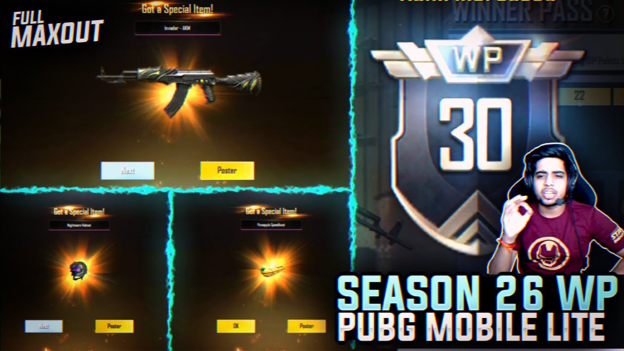 PUBG Mobile Lite Season 26 Winner Pass 30 WP Max Out | New Season Full Max Out