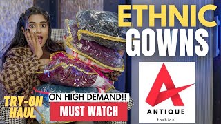 Latest *Ethnic Gowns with Dupatta* from an Instagram page | Tryon | Honest Review | gimaashi screenshot 1