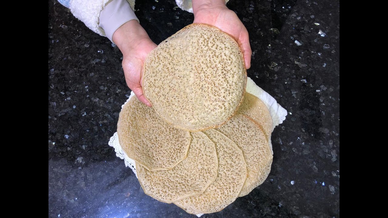 بغرير بدقيق الشعير الكامل (بنخالة) مع أسرار نجاحه (متقب وعاطي للعين)