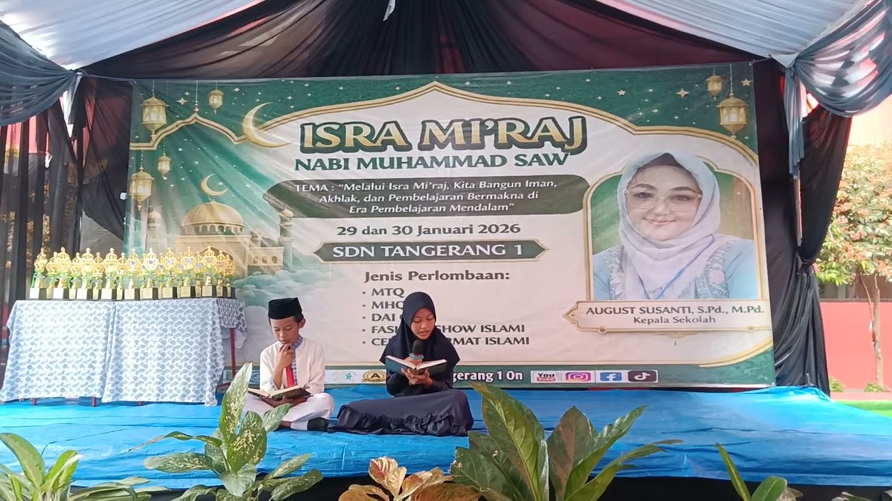 KUMANDANG QORI AUFA YAFI DAN NAURA #sekolah @SdnTangerang1 