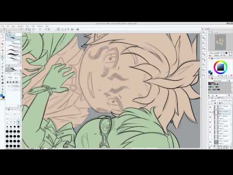 Commission - FFXIV Lalafell Couple [Part 2] - Inking