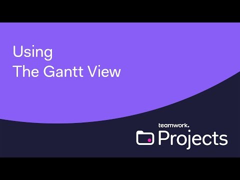 Teamwork - Using The Gantt View