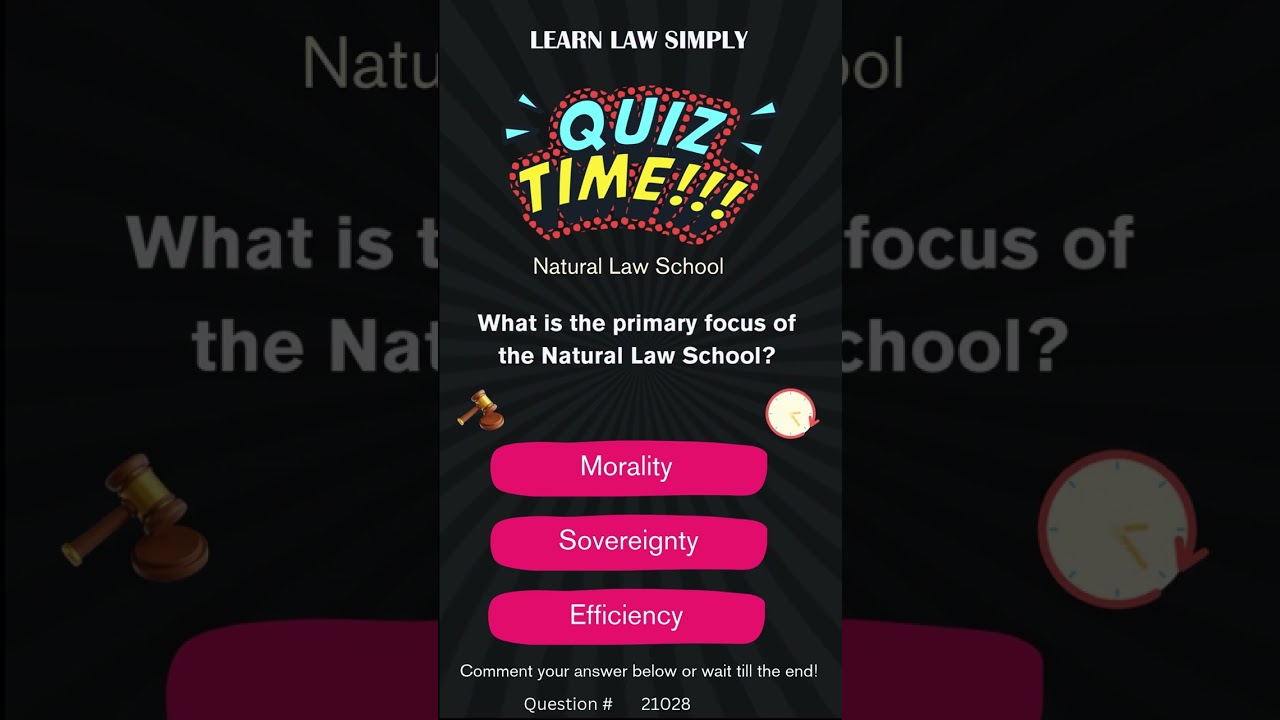 What is the primary focus of the Natural Law School? - Beginner - #Jurisprudence #Law