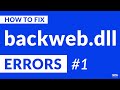 Backwebdll missing error on windows  2020  fix 1