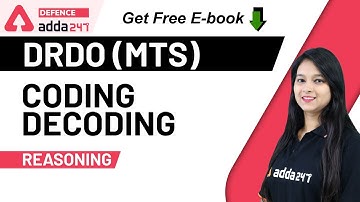 Coding - Decoding | Reasoning for DRDO MTS | Defence Adda247