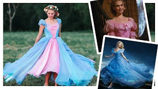 I made a dress ENTIRELY from SCRAPS! — Cinderella Transformation Mash-Up Costume #mousequerade