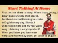 Start Talking At Home || Graded Reader || Improve Your English || Listen And Practice || learn Engli