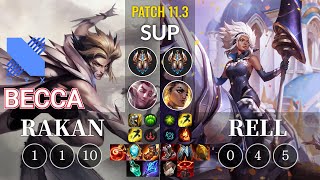 DRX Becca Rakan vs Rell Sup - KR Patch 11.3