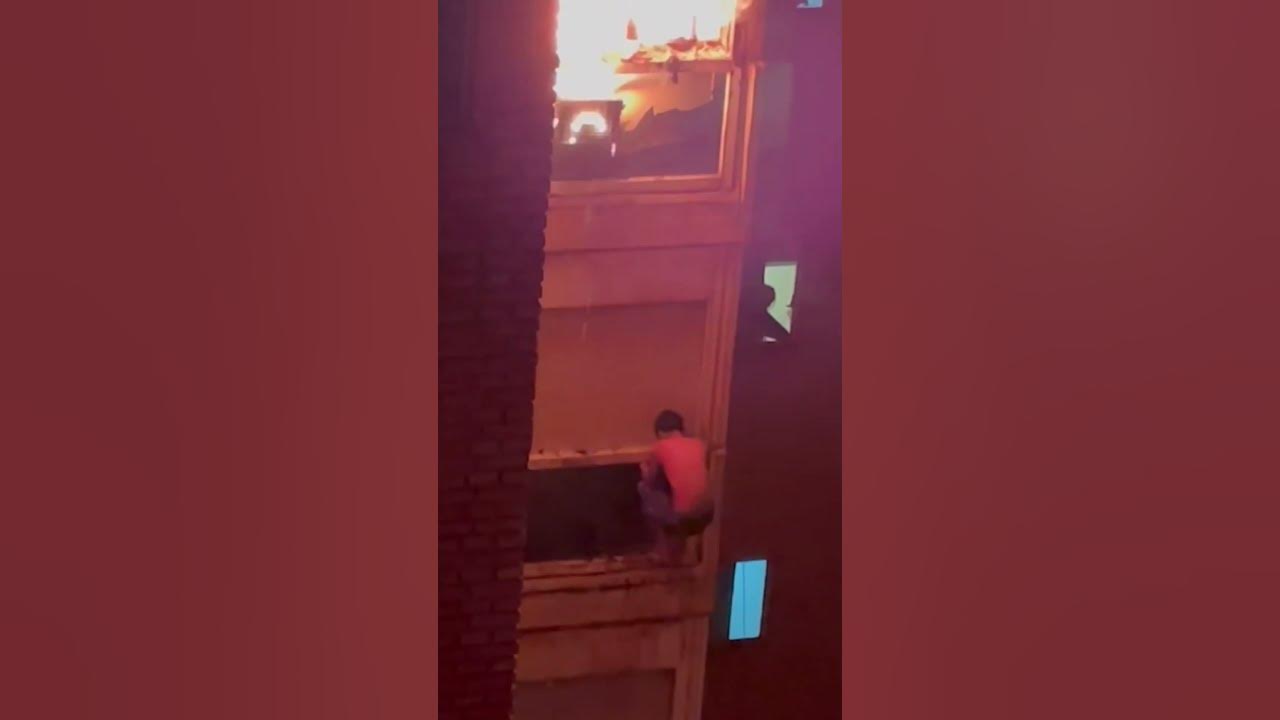 Man MIRACULOUSLY ESCAPES burning building in Argentina