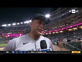 Giancarlo stanton joins justin shackil following the yankees 51 win