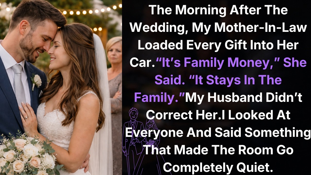 The Morning After The Wedding, My Mother-In-Law Loaded Every Gift Into Her Car.“It’s Family Money,