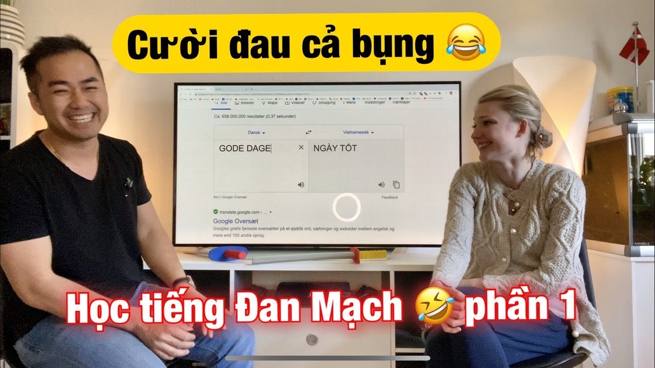 Học tiếng đan mạch | #40: Chồng Việt vợ Tây: Học tiếng Đan Mạch 🤓 cười đau cả bụng =)) phần 1