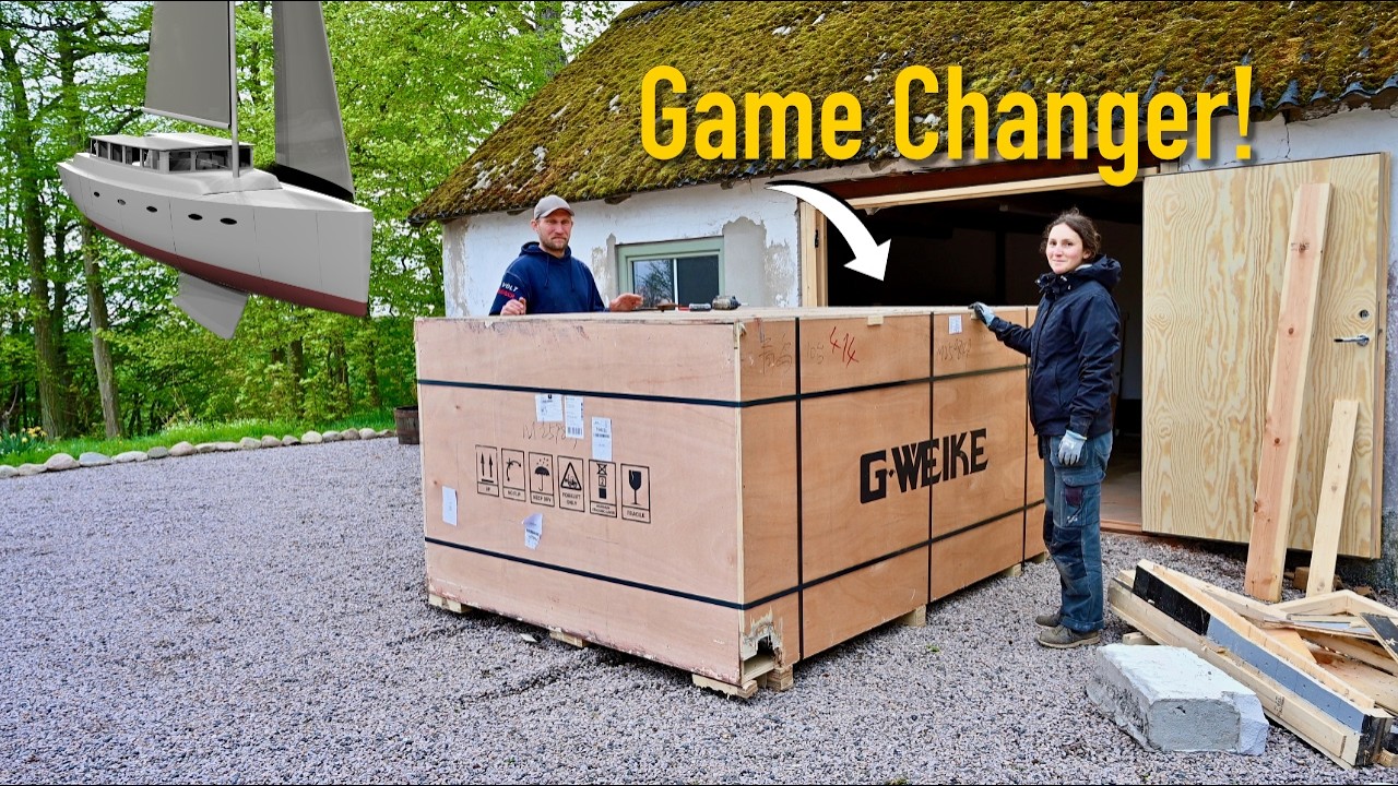 ⁣One Giant Box - So Many Future Boat Parts - Ep. 487 Ran Sailing