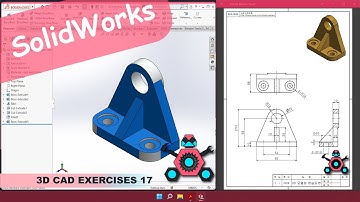 SolidWorks | 3D CAD EXERCISES 17 | StudyCadCam | Solution Tutorial |