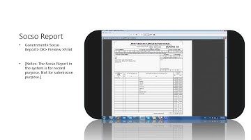 Sage Payroll 2015- Printing the SOCSO report