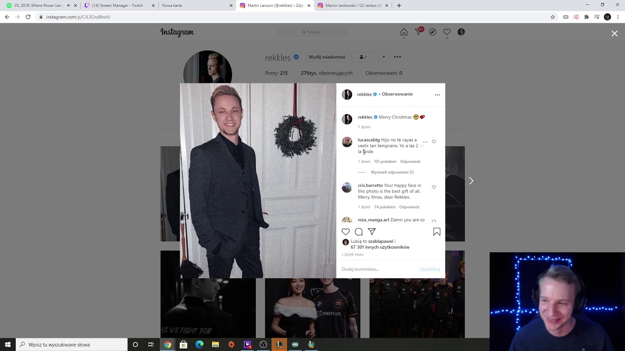 Jankos Sadge looking at Rekkles picture