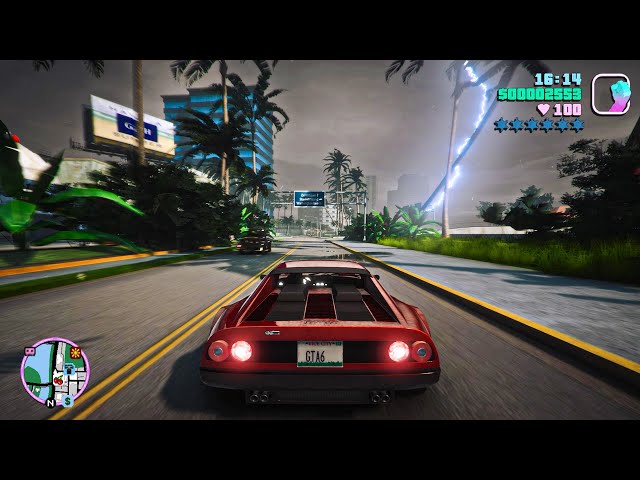 GTA Vice City: Remastered 2023 Gameplay Next-Gen Ray Tracing Graphics on RTX 3090 / GTA 5 PC MOD class=