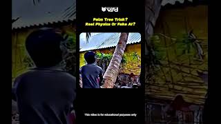 Palm Tree Trick?! 🤯 Real Physics Or AI Fake 🌴 #viral #shorts