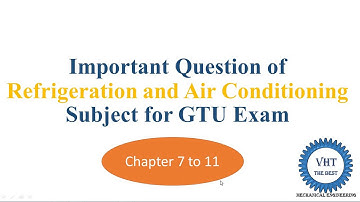 important question of refrigeration and air conditioning for university exam