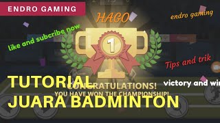 Cara menang bermain game JUARA BADMINTON dihago screenshot 4