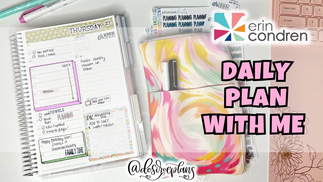 NEW! DAILY PLAN WITH ME | ERIN CONDREN DAILY DUO - YouTube