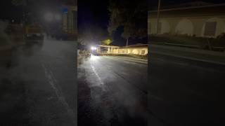 Nighttime Paving Operations #asphaltpavement #fypシ