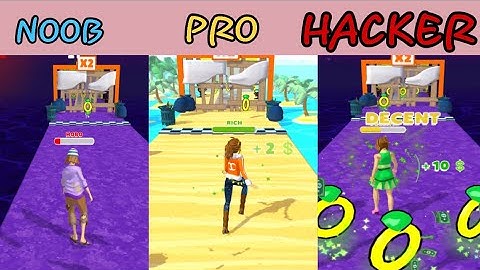 NOOB vs PRO vs HACKER in Run Rich 3D  ❤️ All Levels Gameplay
