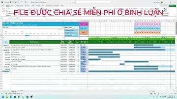Mẫu Gantt Chart tiến độ công việc quản lý dự án bằng Excel #tiendo #gantt #ganttchart