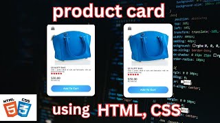 How to create responsive product Cards design with HTML & CSS