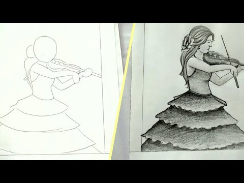 Featured image of post Easy Violin Pencil Drawing Take down corners line sizes and observe proportions