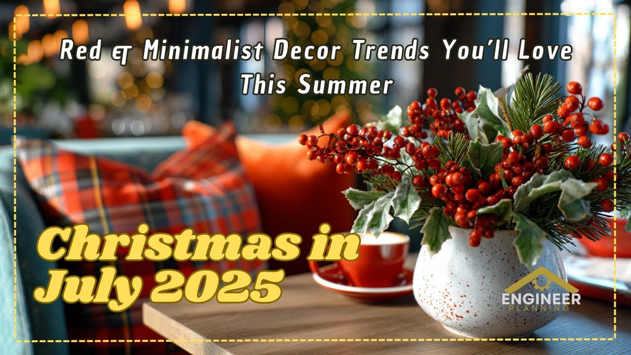 Modern Minimalist Christmas in July Ideas: Elegant Decor with Red Accents for Summer