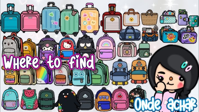 🎒 REVELEI TODAS AS MOCHILAS DO TOCA LIFE WORLD 🌎 TOCA LIFE WORLD SEGREDOS  🌎 MATERIAL ESCOLAR 💕 