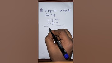 Find x + y if 2x +3y = 100 and 3x + 2y = 50 #maths #mathtricks