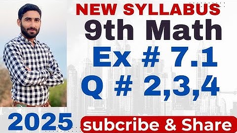 9Th Class Math New Book 2025 Exercise 7.1 || PCTB || Coordinate Geometry