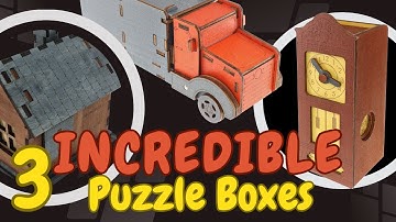 Solving 3 Puzzle Boxes with Genius Mechanisms!