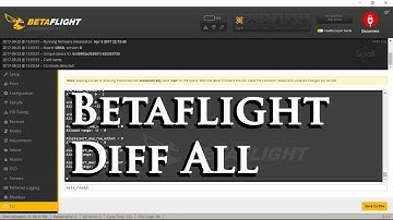 Betaflight CLI Diff All - As Fast As Possible