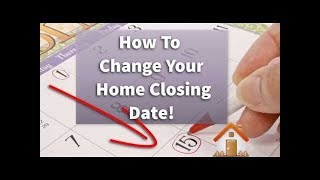 How to change the closing date