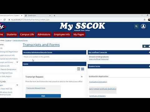 Using MySSC to Access Your Schedule, Transcript, and Billing Information