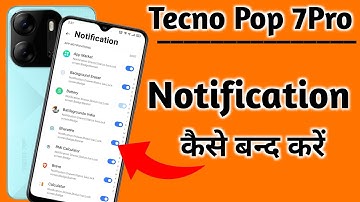 Tecno pop 7pro Notification setting, How to show notification icon in Tecno pop 7pro