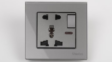 Công Tắc – Ổ Cắm Vuông Mặt Kính Cường Lực TK-F71-D I Tenko.com.vn