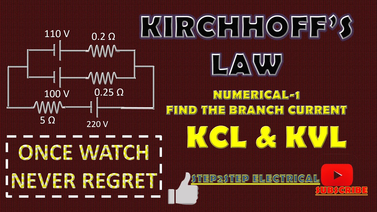 KCL & KVL | NUMERICAL-1| SOLVING NUMERICAL IS NO MORE BORING| - YouTube