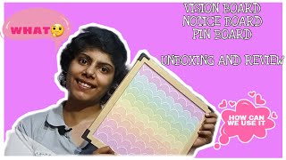 NOTICE  BOARD review// pin board for beginners