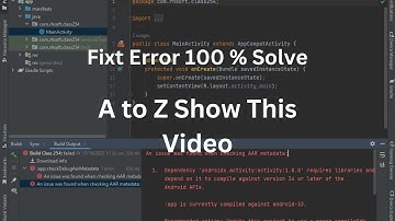 Fixt Problem Solve An issue was found when checking AAR metadata | Android Studio .