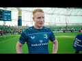 Ciarán Frawley on his 100th Leinster Rugby cap
