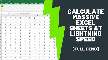 Use This Add-In to Calculate Massive Excel Sheets at Lightning Speed
