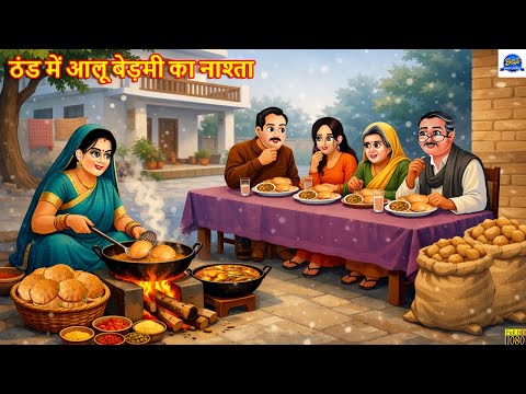 ठंड में आलू बेड़मी का नाश्ता | Hindi Kahani | Moral Stories | Cartoon | Hindi Story | Kahaniya |Story